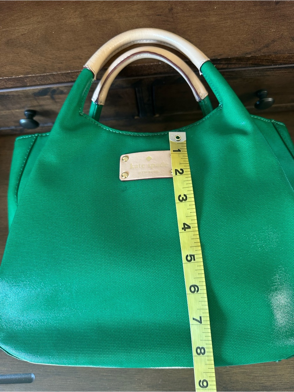 Kate Spade Treesh Fulton Street Pine Green Satchel Bag - Picture 11 of 12